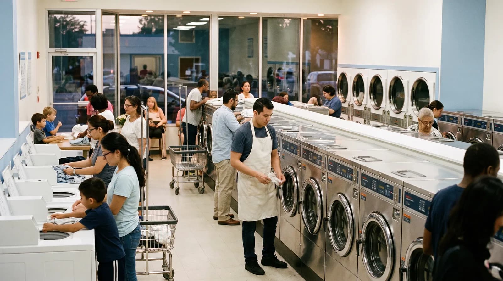 Laundromat Attendant Pay and Scheduling