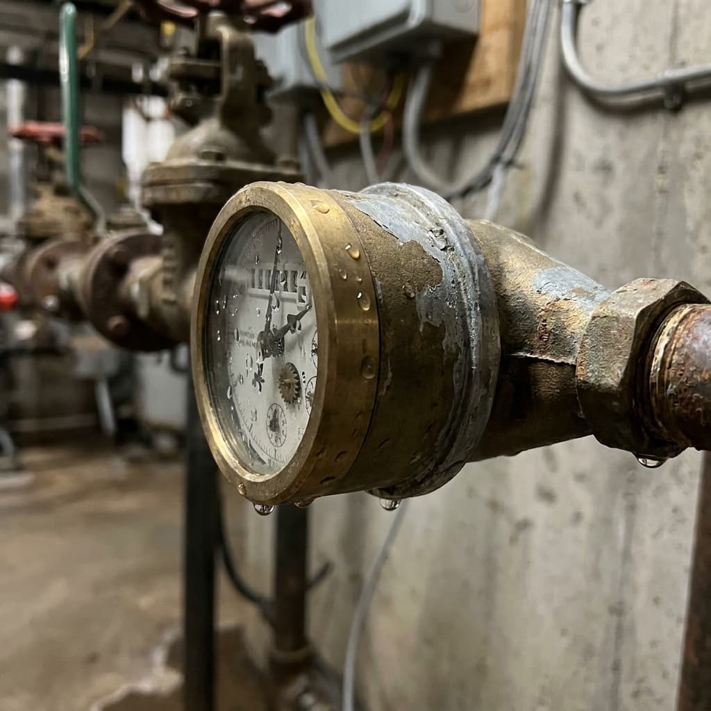 Industrial water meter gauge