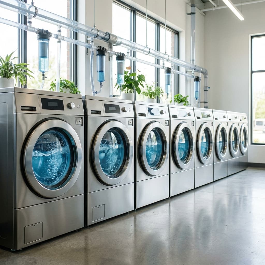 Modern high-efficiency commercial washers